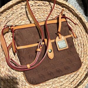 Dooney & Bourke Brown and Tan Crossbody Bag
